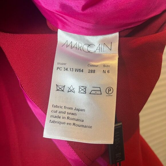 MARC CAIN • Red Blazer w/ Sash Belt (removeable) • Size US 14 (N6) - Picture 4 of 10